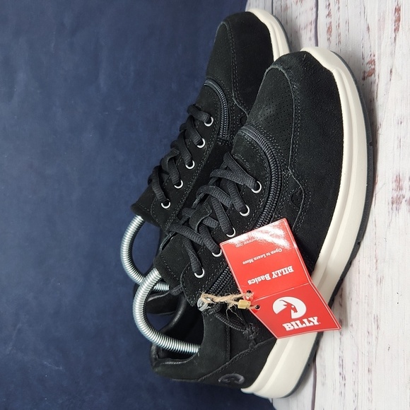 NWT Billy Footwear Comfort Jogger Black Zipper Closure Sneakers Size 8.5 Wide - Picture 1 of 10